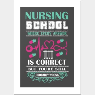 Nursing School Problems Posters and Art